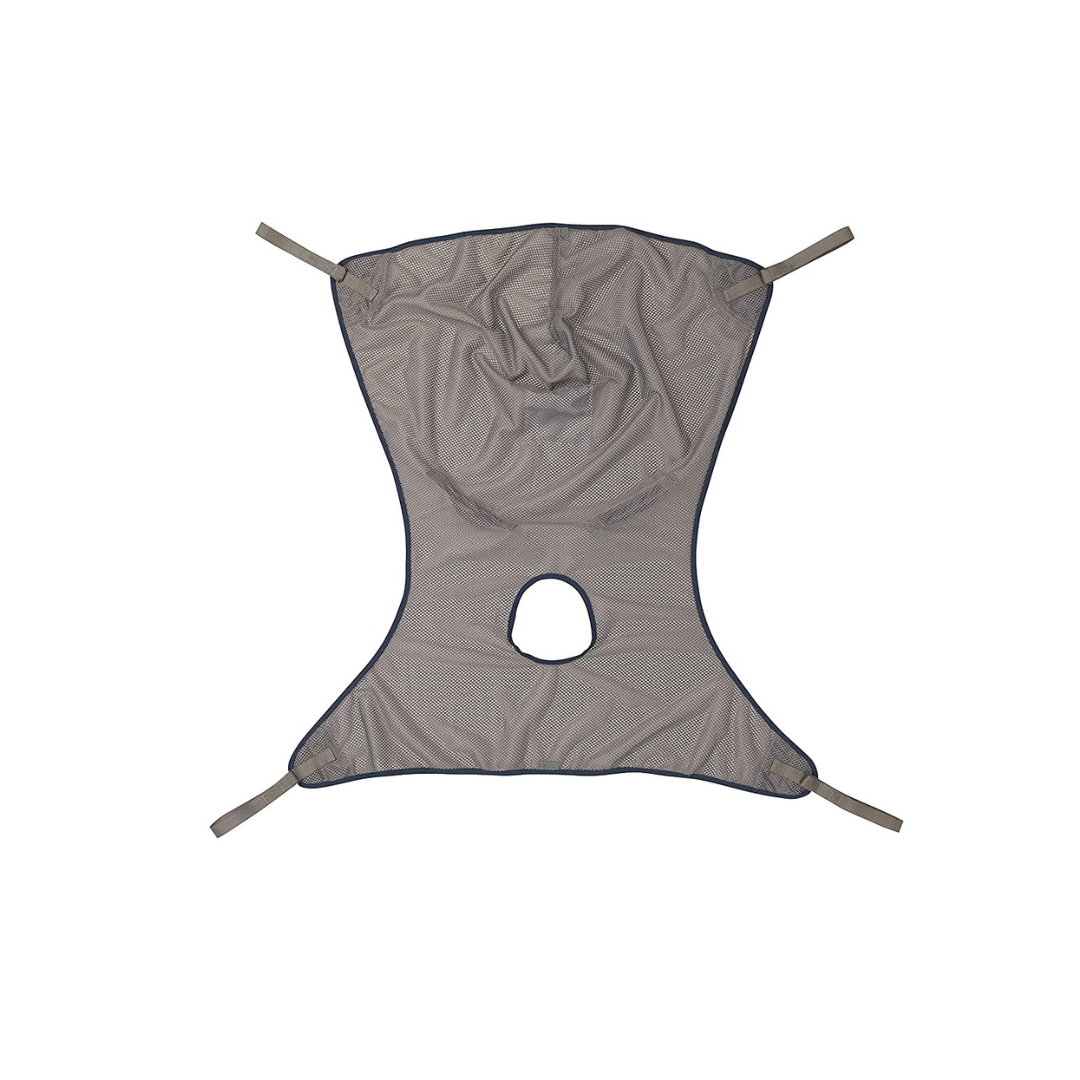 Invacare Comfort Sling with Commode Opening - Quick Dry Net Fabric - Senior.com Patient Lift Slings